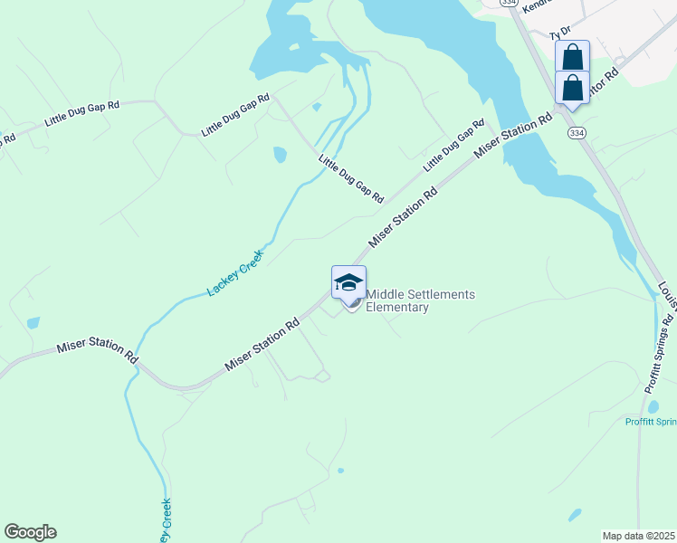 map of restaurants, bars, coffee shops, grocery stores, and more near 3050 Miser Station Road in Louisville