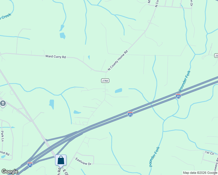 map of restaurants, bars, coffee shops, grocery stores, and more near 1177 North County Home Road in Lexington