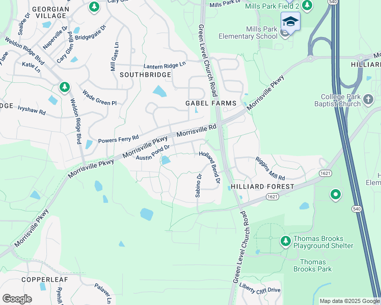 map of restaurants, bars, coffee shops, grocery stores, and more near 712 Greyhorne Way in Cary