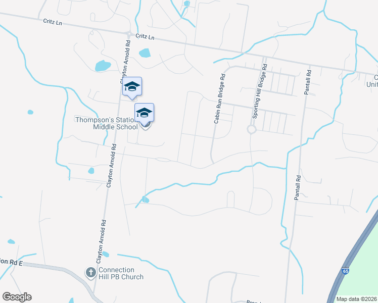 map of restaurants, bars, coffee shops, grocery stores, and more near 3566 Robbins Nest Road in Thompson's Station