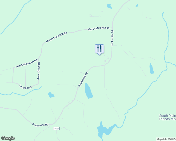 map of restaurants, bars, coffee shops, grocery stores, and more near Beckerdite Road in Randolph County
