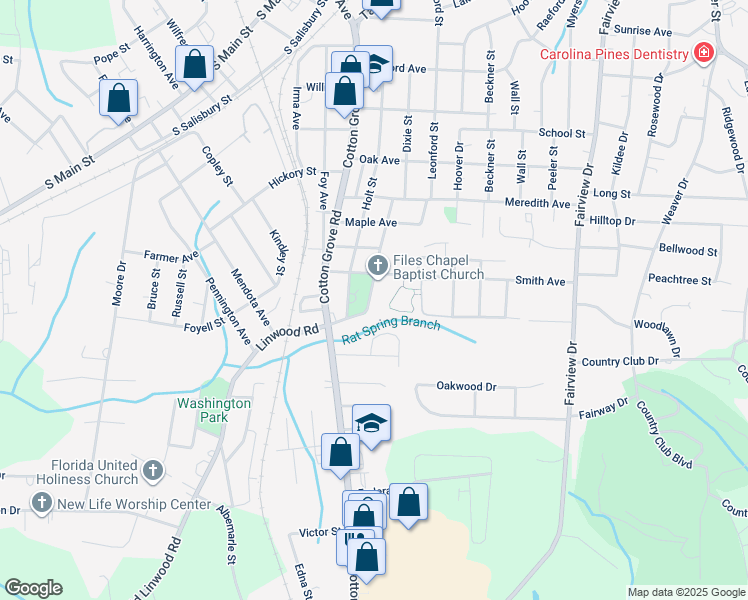 map of restaurants, bars, coffee shops, grocery stores, and more near 910 Dixie Street in Lexington