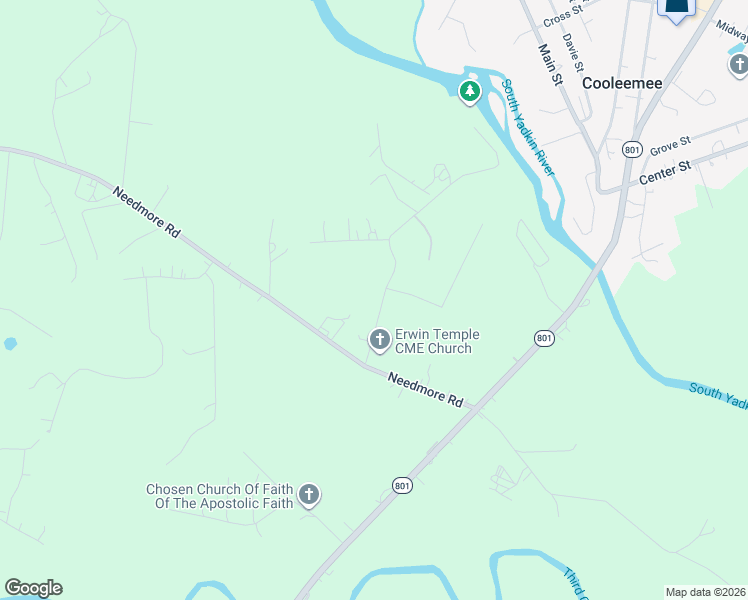 map of restaurants, bars, coffee shops, grocery stores, and more near 575 Erwin Temple Church Road in Woodleaf