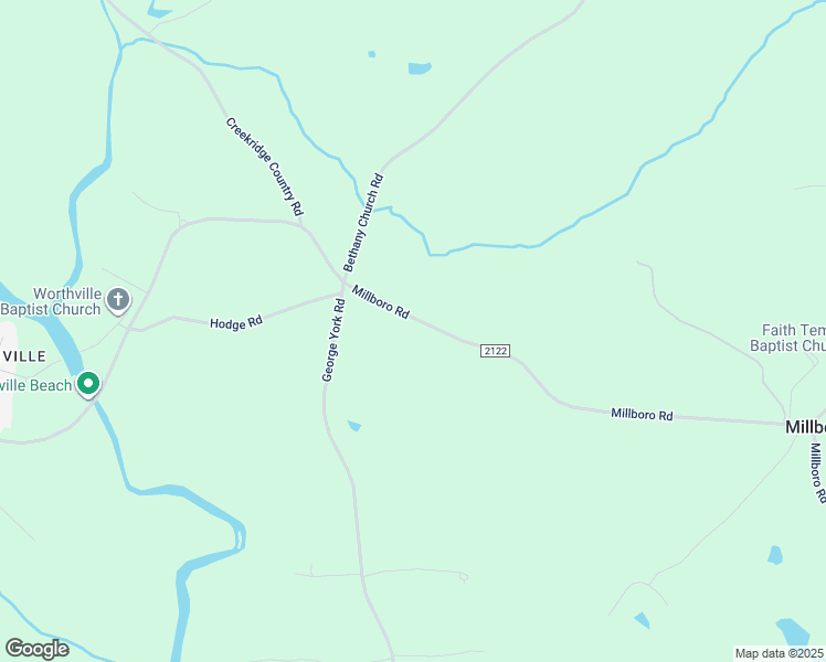 map of restaurants, bars, coffee shops, grocery stores, and more near 2098 Millboro Road in Franklinville