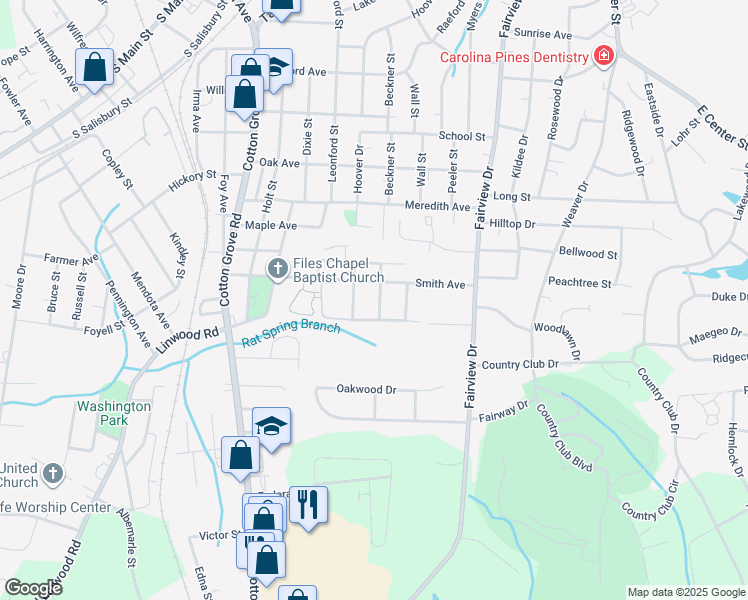 map of restaurants, bars, coffee shops, grocery stores, and more near 203 Smith Avenue in Lexington