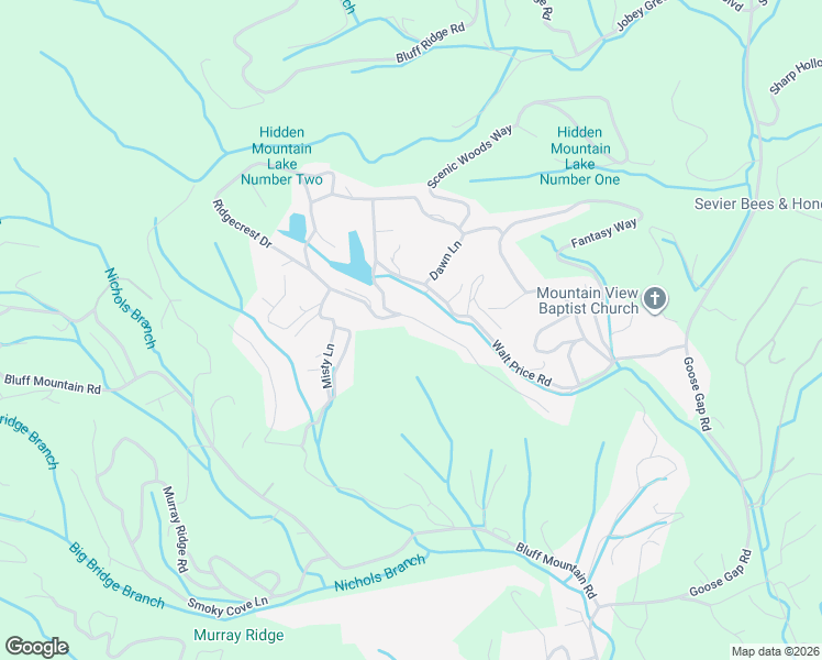 map of restaurants, bars, coffee shops, grocery stores, and more near 1650 Ridgecrest Drive in Sevierville