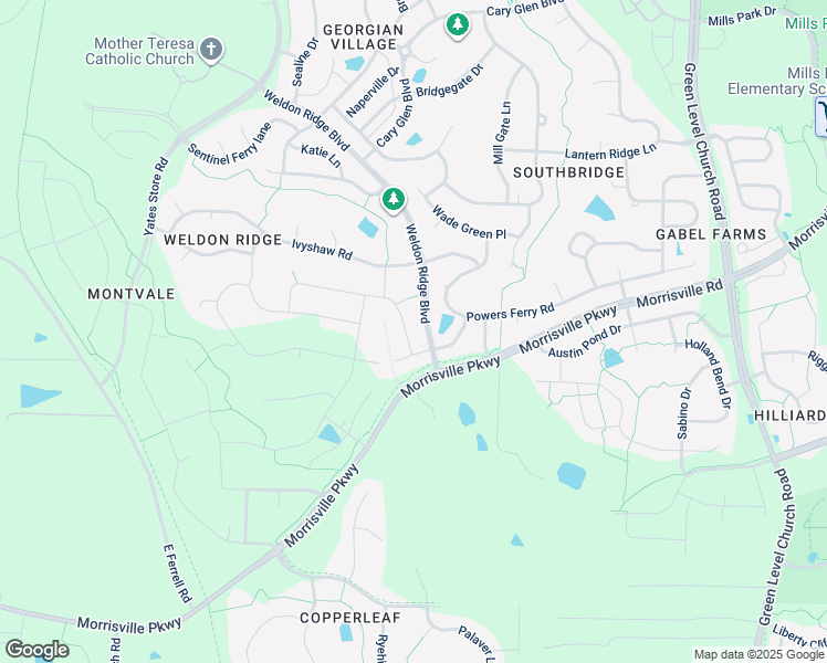 map of restaurants, bars, coffee shops, grocery stores, and more near 808 Uprock Drive in Cary