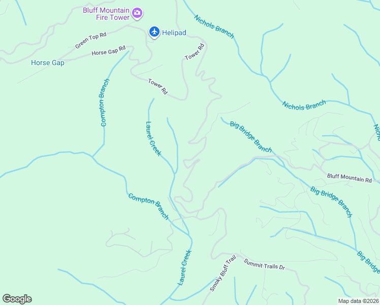 map of restaurants, bars, coffee shops, grocery stores, and more near 2305 Bluff Mountain Road in Sevierville