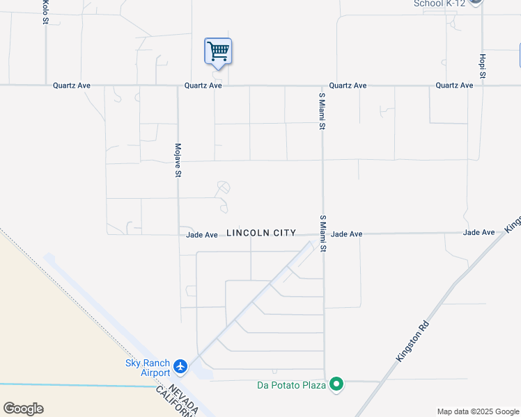 map of restaurants, bars, coffee shops, grocery stores, and more near Jade Street in Sandy Valley