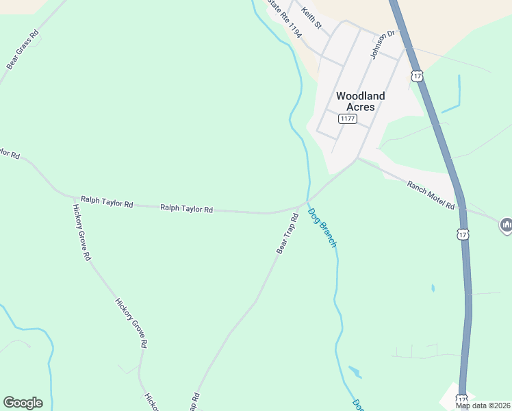 map of restaurants, bars, coffee shops, grocery stores, and more near 2101 Ralph Taylor Road in Williamston