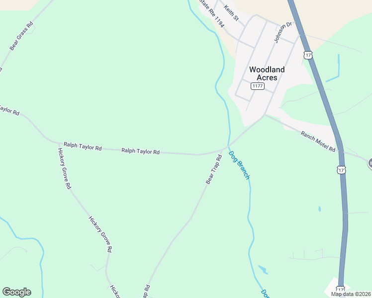 map of restaurants, bars, coffee shops, grocery stores, and more near 2101 Ralph Taylor Road in Williamston