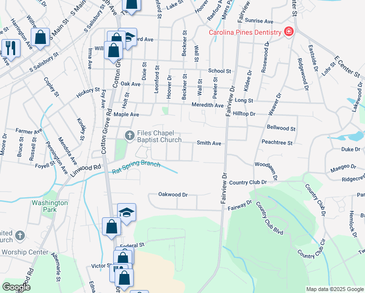 map of restaurants, bars, coffee shops, grocery stores, and more near 125 Smith Avenue in Lexington