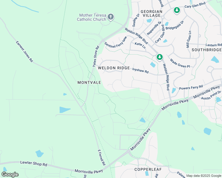 map of restaurants, bars, coffee shops, grocery stores, and more near 504 Crooked Pine Drive in Cary