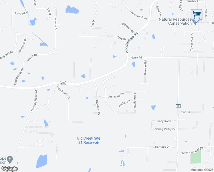 map of restaurants, bars, coffee shops, grocery stores, and more near 3504 Annadale Drive in Jonesboro