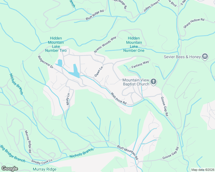 map of restaurants, bars, coffee shops, grocery stores, and more near 2304 Avon Circle in Sevierville