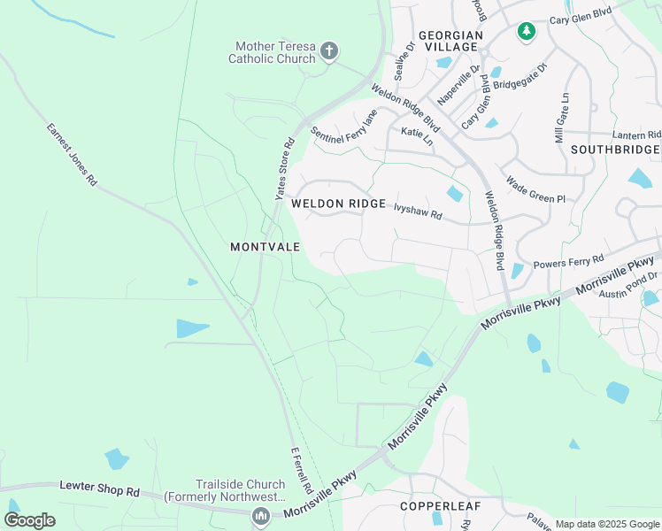 map of restaurants, bars, coffee shops, grocery stores, and more near 504 Crooked Pine Drive in Cary