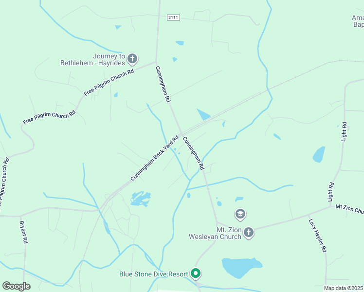map of restaurants, bars, coffee shops, grocery stores, and more near Cunningham Road in Thomasville