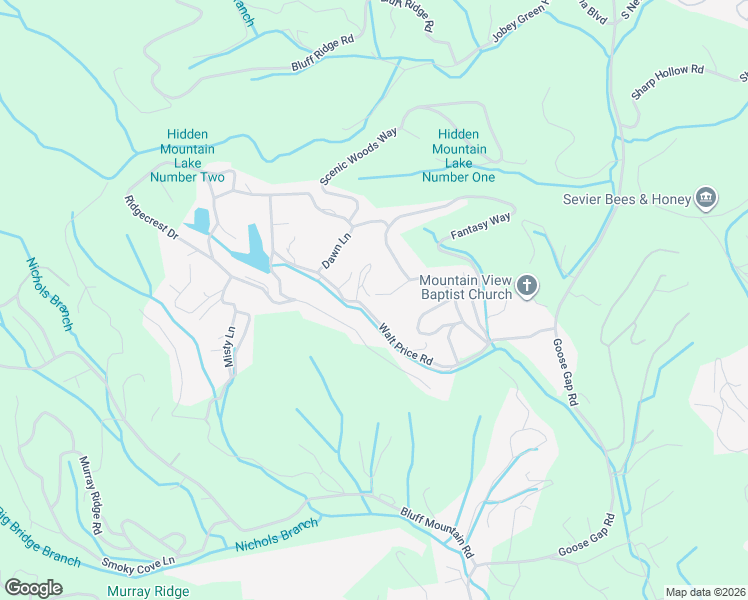 map of restaurants, bars, coffee shops, grocery stores, and more near 2304 Avon Circle in Sevierville
