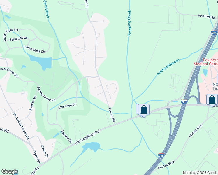 map of restaurants, bars, coffee shops, grocery stores, and more near 301 Hadley Drive in Lexington
