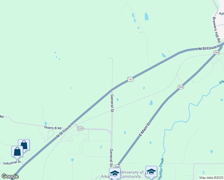 map of restaurants, bars, coffee shops, grocery stores, and more near 2099 North Saint Louis in Batesville