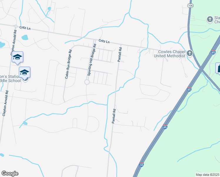 map of restaurants, bars, coffee shops, grocery stores, and more near 3737 Covered Bridge Road in Thompson's Station