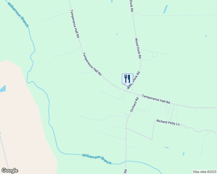 map of restaurants, bars, coffee shops, grocery stores, and more near 5146 Temperance Hall Road in Elm City