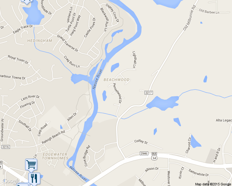 map of restaurants, bars, coffee shops, grocery stores, and more near 1113 Penselwood Drive in Raleigh