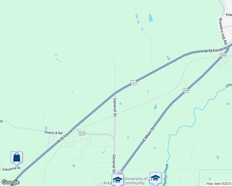 map of restaurants, bars, coffee shops, grocery stores, and more near 2099 N St Louis St in Batesville