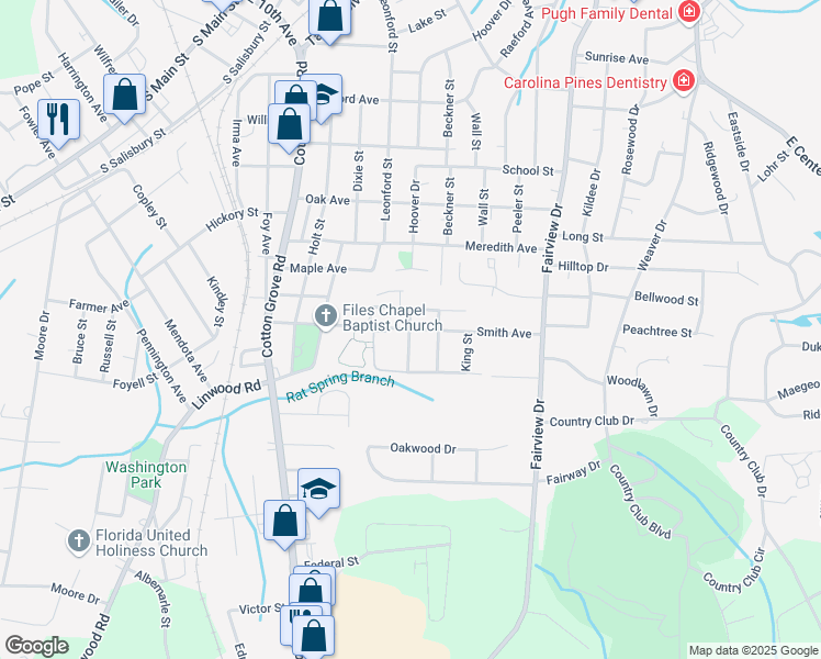 map of restaurants, bars, coffee shops, grocery stores, and more near 301 Smith Avenue in Lexington