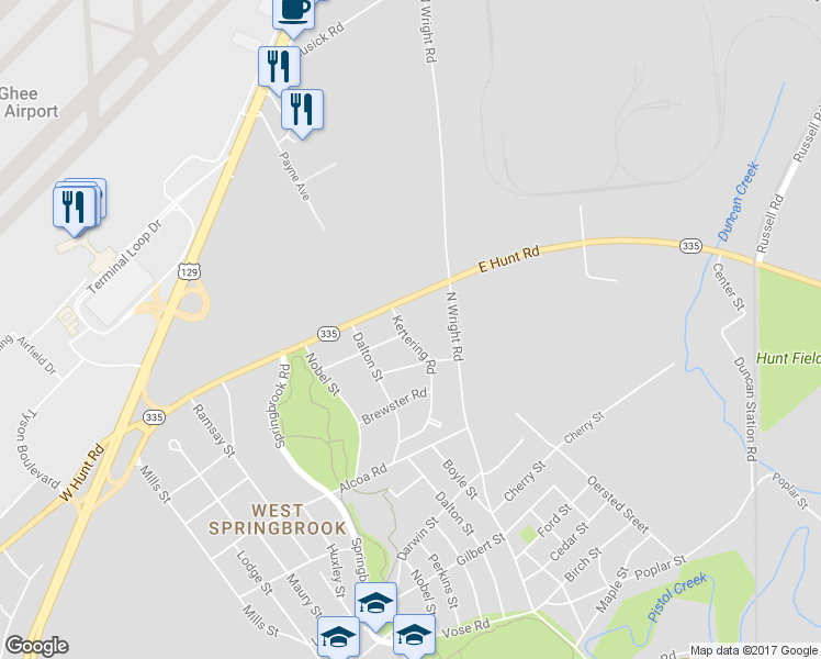 map of restaurants, bars, coffee shops, grocery stores, and more near 1844 Kettering Road in Alcoa