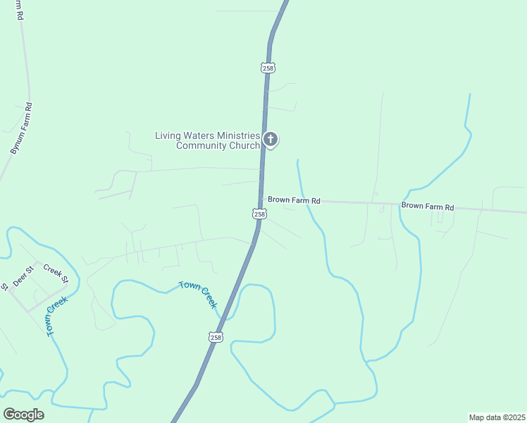 map of restaurants, bars, coffee shops, grocery stores, and more near 1 Highgate Lane in Pinetops