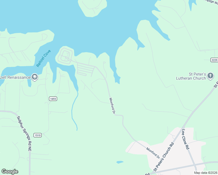 map of restaurants, bars, coffee shops, grocery stores, and more near 6184 Monford Dr in Conover