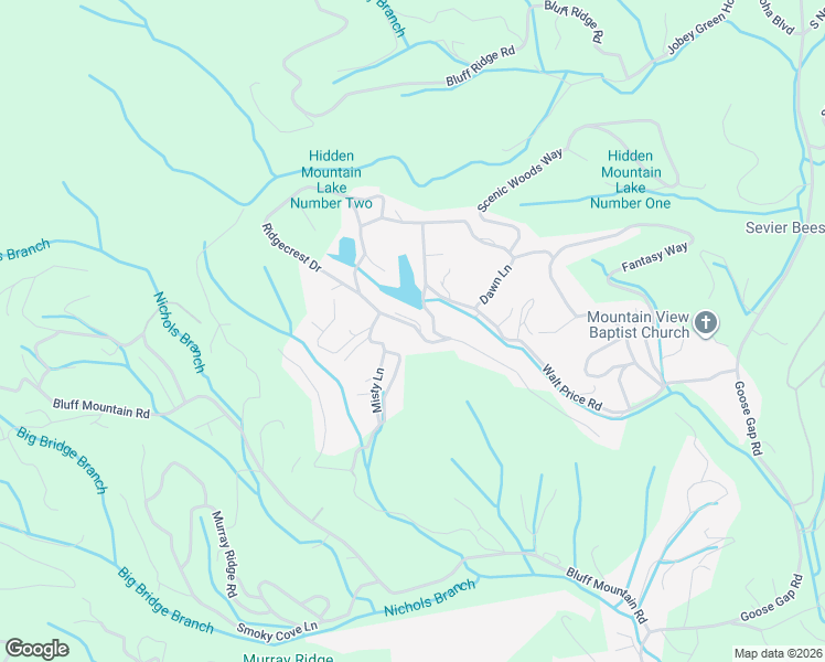 map of restaurants, bars, coffee shops, grocery stores, and more near 1707 Ridgecrest Drive in Sevierville