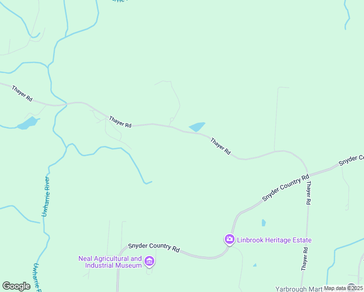 map of restaurants, bars, coffee shops, grocery stores, and more near 2989 Thayer Road in Trinity