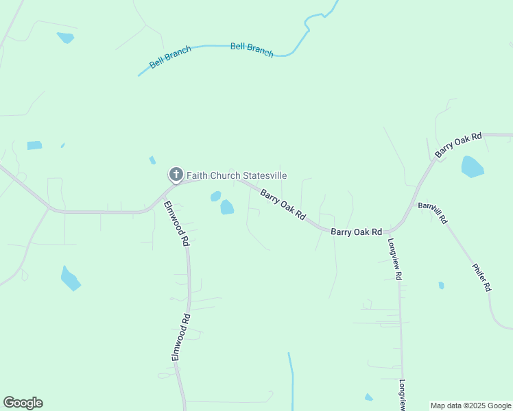 map of restaurants, bars, coffee shops, grocery stores, and more near 480 Barry Oak Road in Statesville