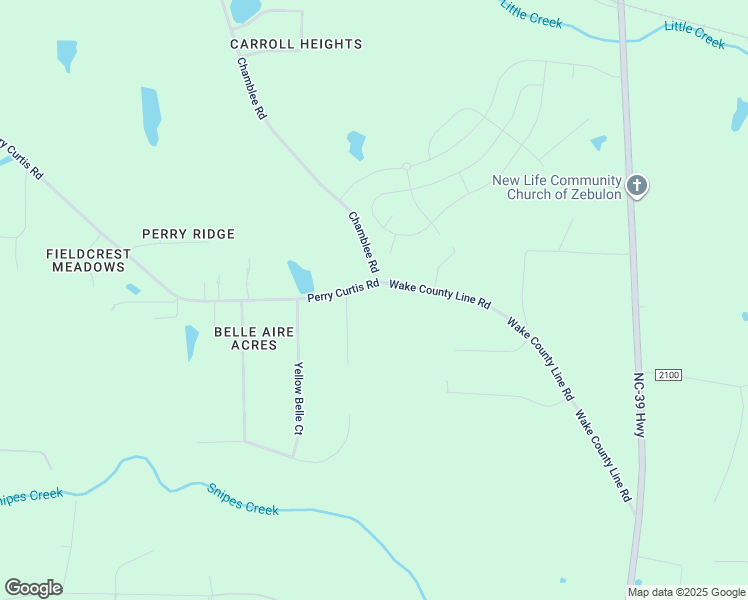 map of restaurants, bars, coffee shops, grocery stores, and more near 727 Wake County Line Road in Zebulon