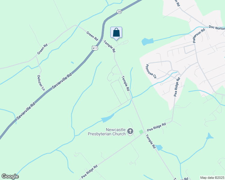 map of restaurants, bars, coffee shops, grocery stores, and more near 252 Daisy Circle in Maryville