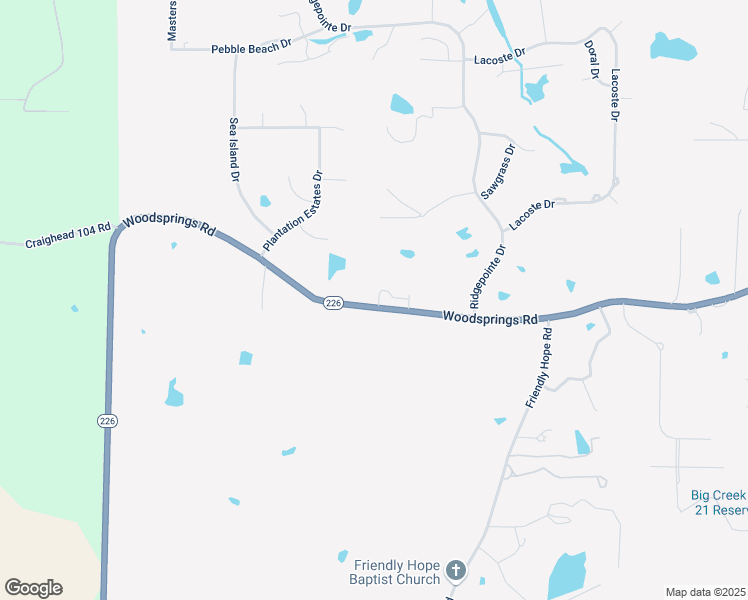 map of restaurants, bars, coffee shops, grocery stores, and more near 4031 Ridgepointe Cove in Jonesboro