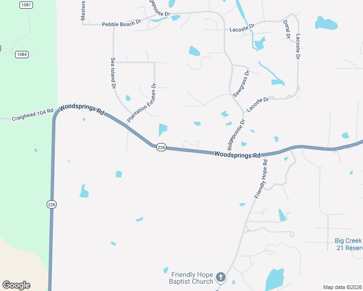 map of restaurants, bars, coffee shops, grocery stores, and more near 4031 Ridgepointe Cove in Jonesboro