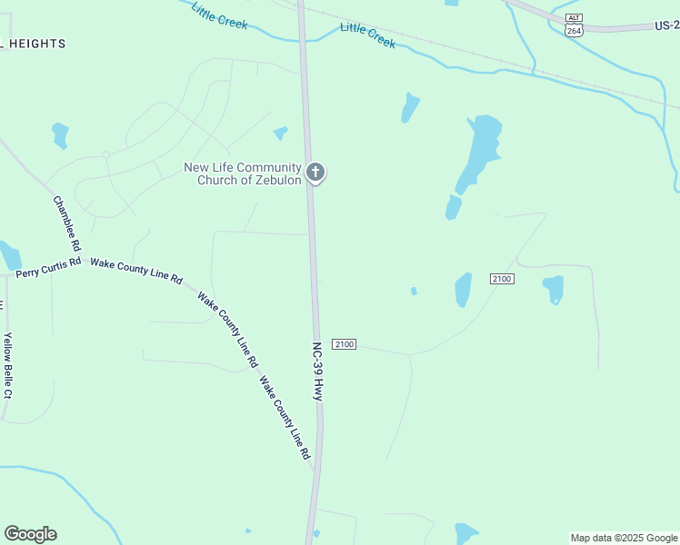 map of restaurants, bars, coffee shops, grocery stores, and more near 15074 North Carolina 39 in Zebulon