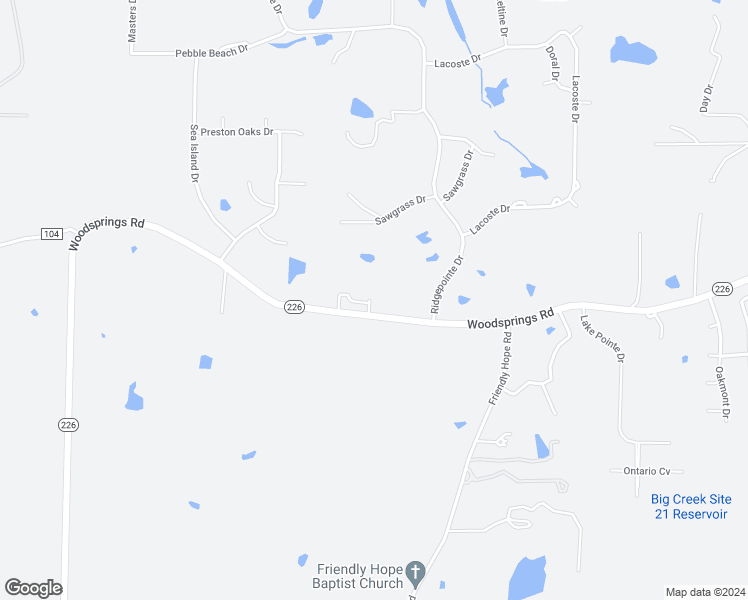 map of restaurants, bars, coffee shops, grocery stores, and more near 4002 Ridgepointe Cove in Jonesboro