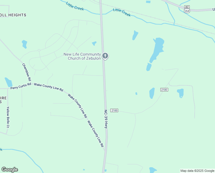 map of restaurants, bars, coffee shops, grocery stores, and more near 15074 North Carolina 39 in Zebulon