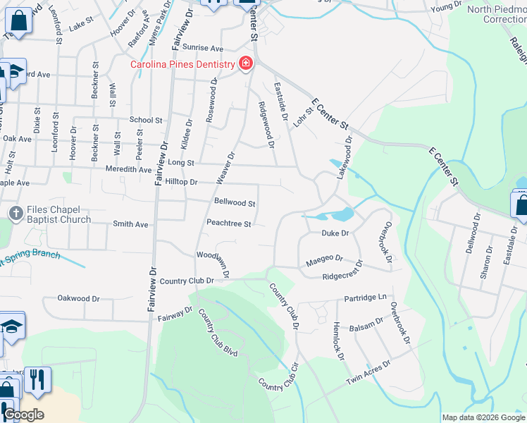 map of restaurants, bars, coffee shops, grocery stores, and more near 410 Lakewood Drive in Lexington