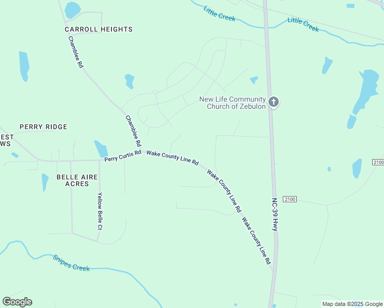 map of restaurants, bars, coffee shops, grocery stores, and more near 500 Wake County Line Road in Zebulon