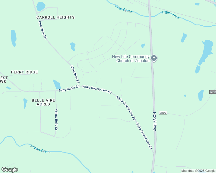 map of restaurants, bars, coffee shops, grocery stores, and more near 500 Wake County Line Road in Zebulon
