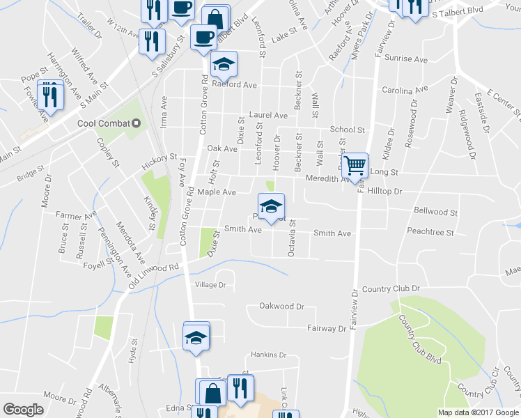 map of restaurants, bars, coffee shops, grocery stores, and more near 713 Byerly Street in Lexington