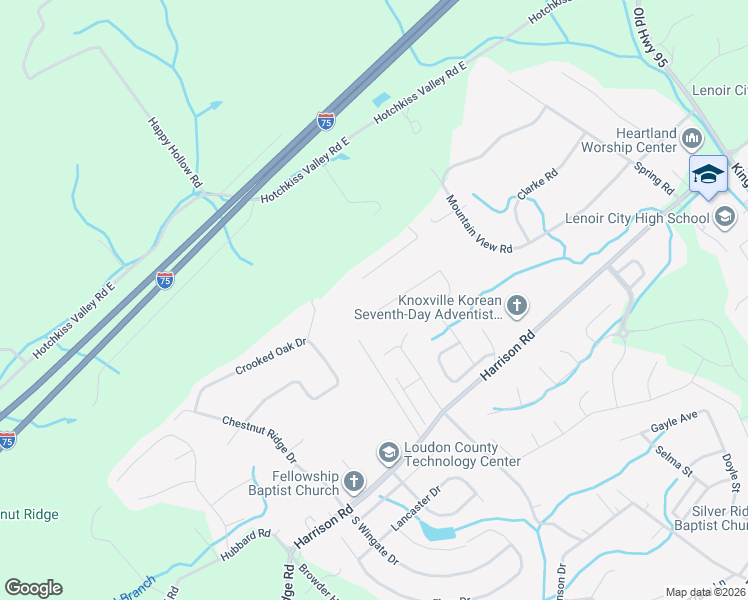 map of restaurants, bars, coffee shops, grocery stores, and more near 714 Kennesaw Lane in Lenoir City