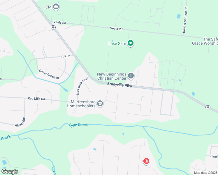 map of restaurants, bars, coffee shops, grocery stores, and more near 101 Briston Court in Murfreesboro