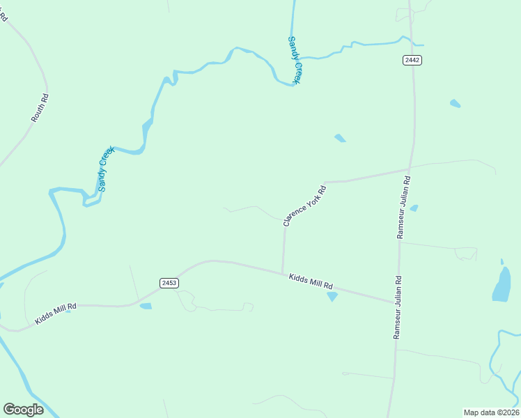 map of restaurants, bars, coffee shops, grocery stores, and more near Clacie Lane in Randolph County
