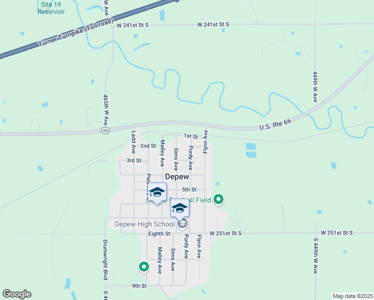 map of restaurants, bars, coffee shops, grocery stores, and more near 110 Purdy Avenue in Depew